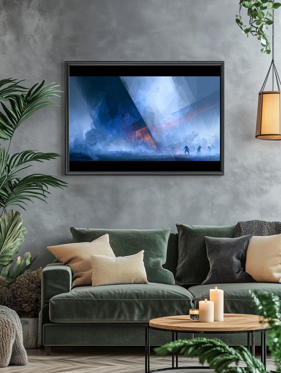 Frozen Battle Scene Digital Art Print. — room view 4