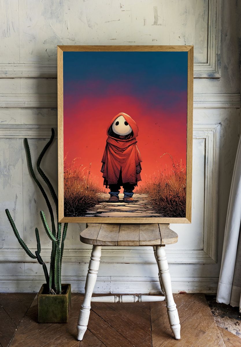 Hooded Figure at Dusk Poster. — room view 1