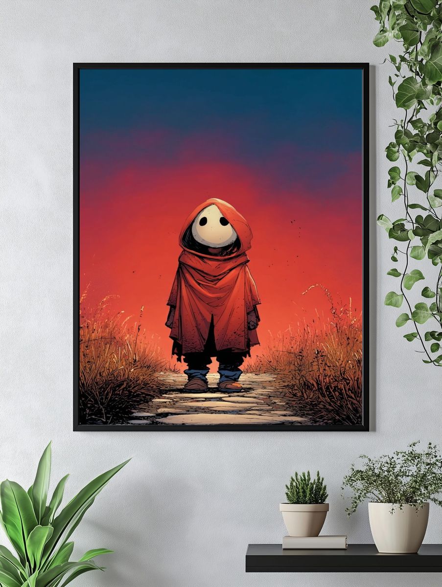 Hooded Figure at Dusk Poster. — room view 4