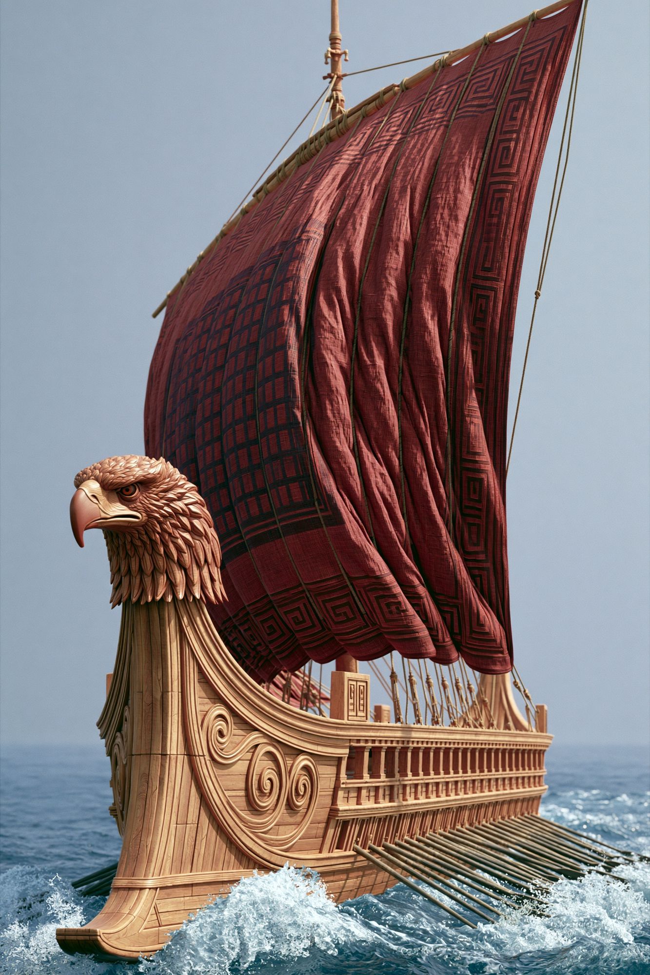 Mythic Eagle Ship — Illustration Print. poster — illustration art