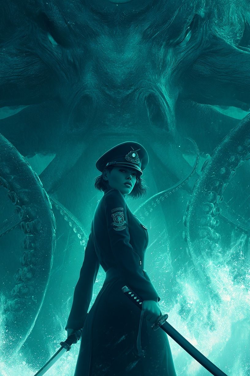 Abyssal Captain Digital Art Poster. poster detail