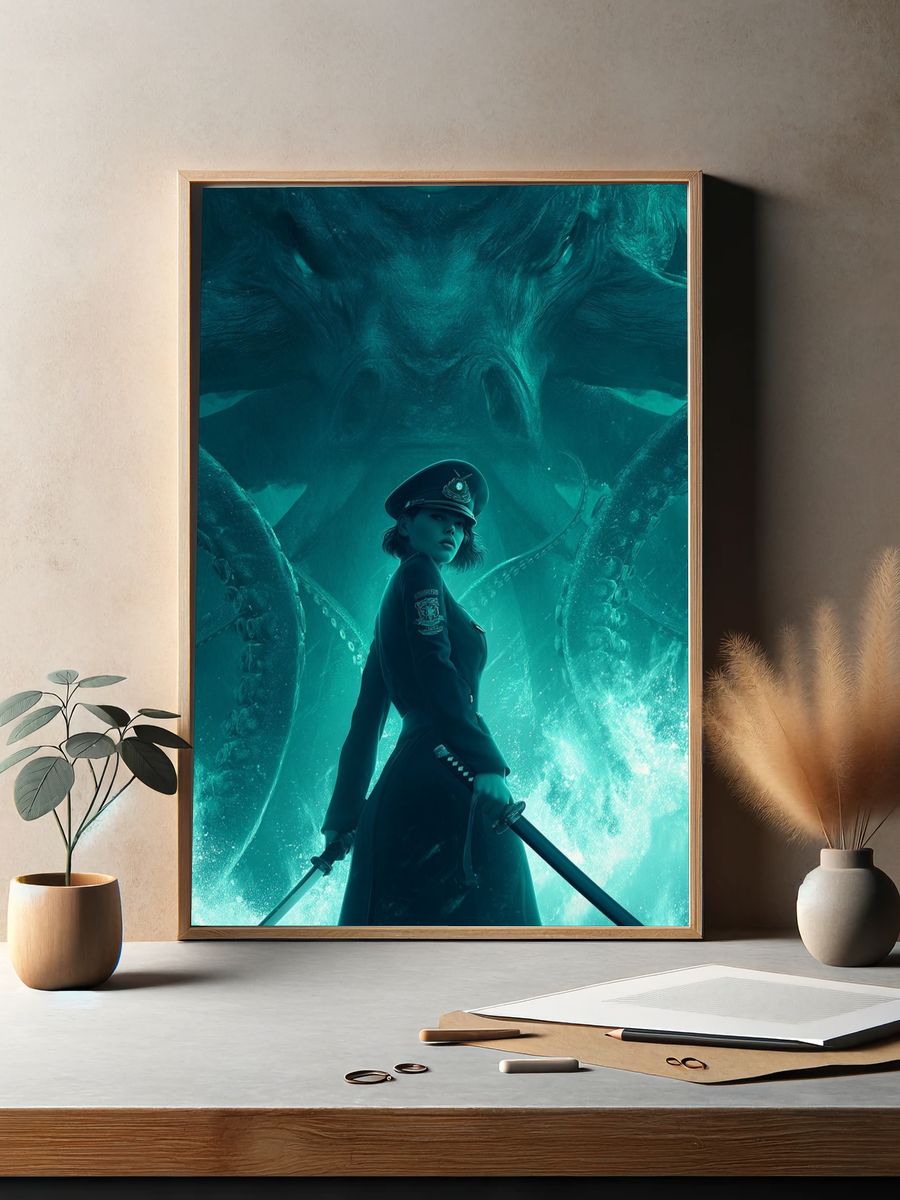 Abyssal Captain Digital Art Poster. — room view 2