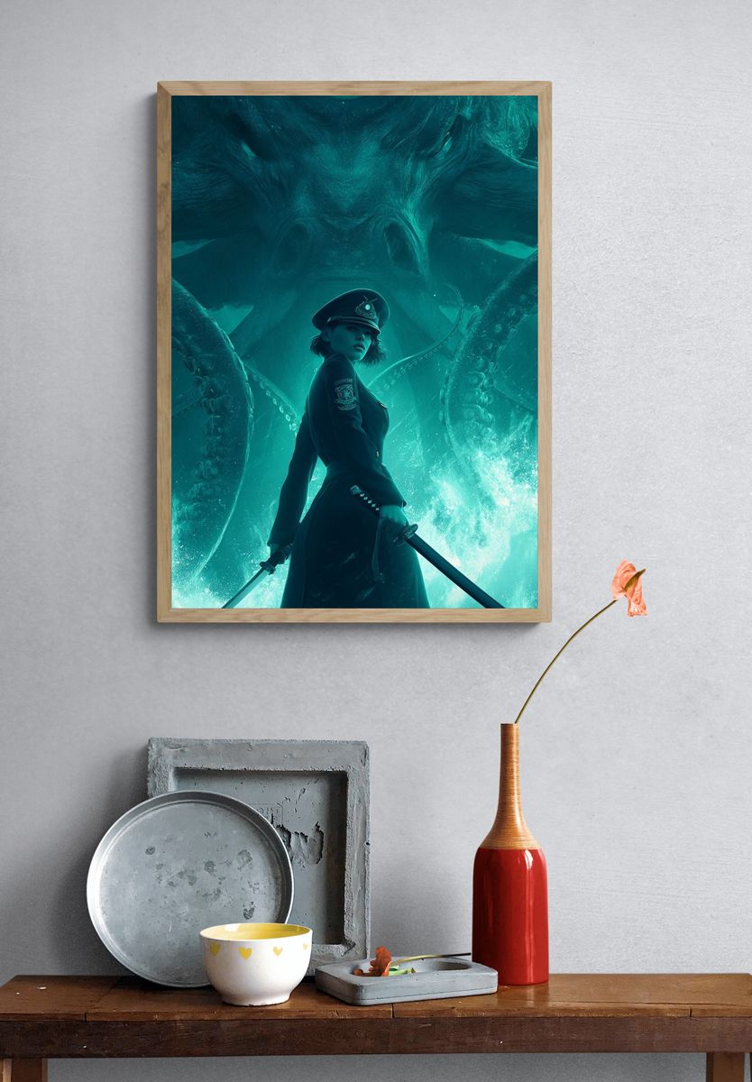 Abyssal Captain Digital Art Poster. — room view 3