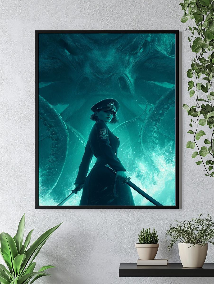 Abyssal Captain Digital Art Poster. — room view 4