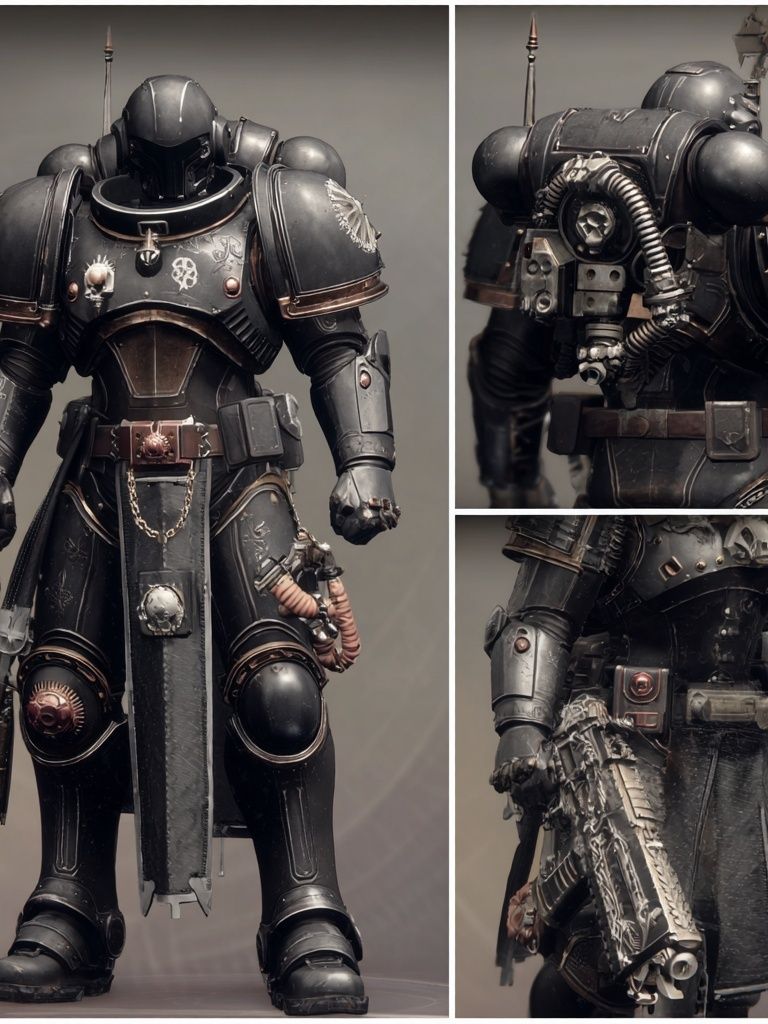 Armored Sci-Fi Warrior Poster. poster detail