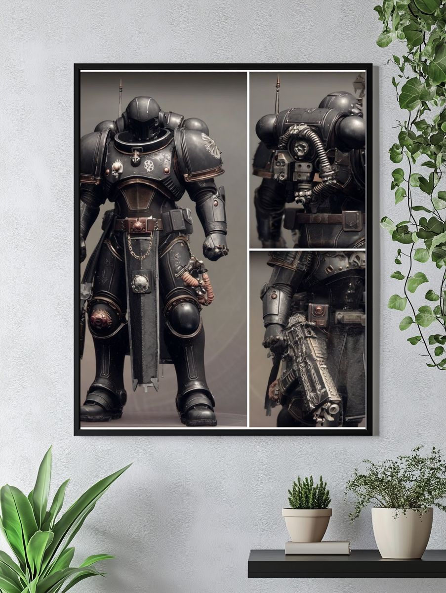 Armored Sci-Fi Warrior Poster. — room view 4