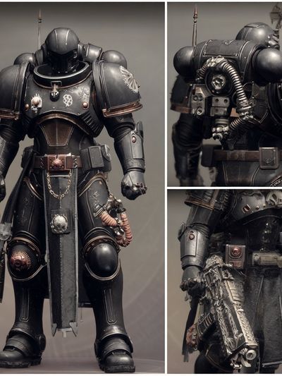 Armored Sci-Fi Warrior Poster. poster