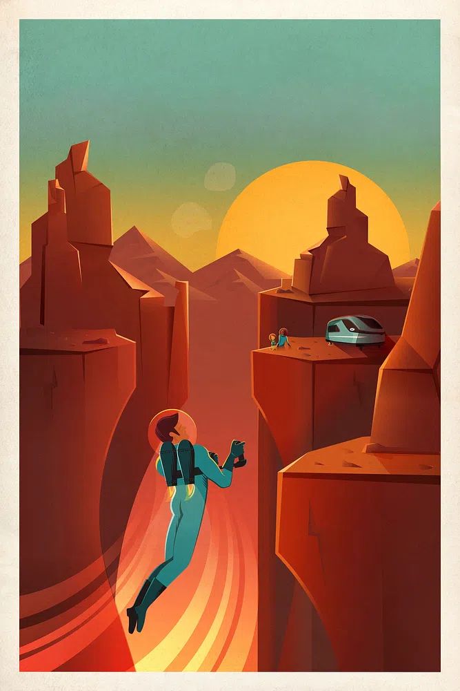 Space Travel Poster (2015). Original. poster — illustration art