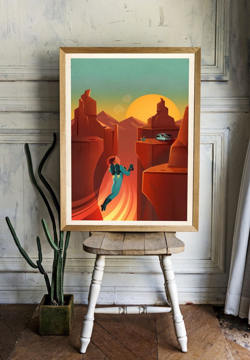 Space Travel Poster (2015). Original. — room view 1