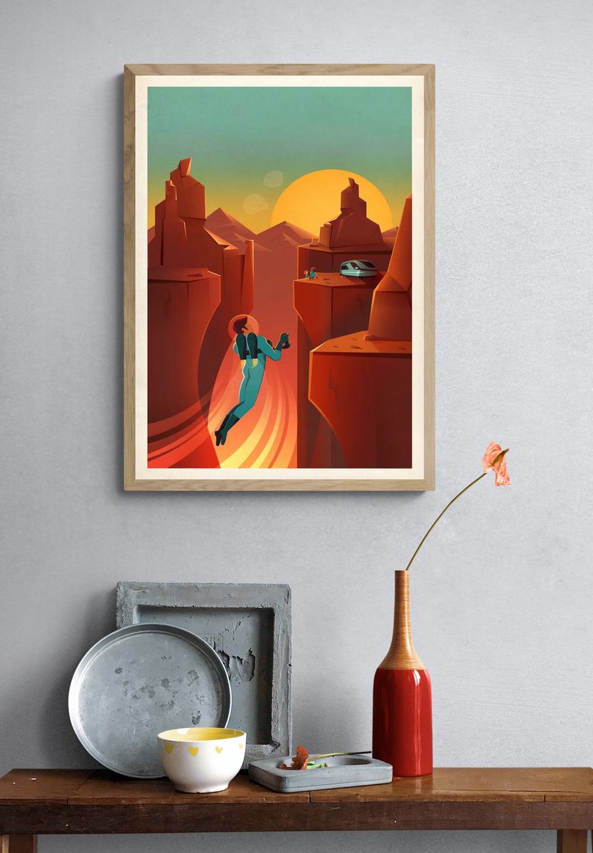 Space Travel Poster (2015). Original. — room view 3