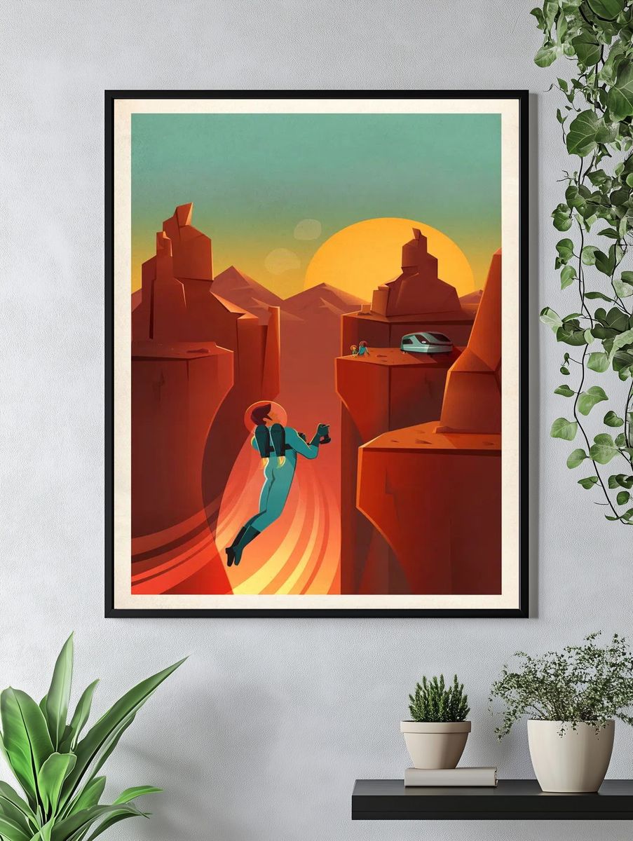 Space Travel Poster (2015). Original. — room view 4