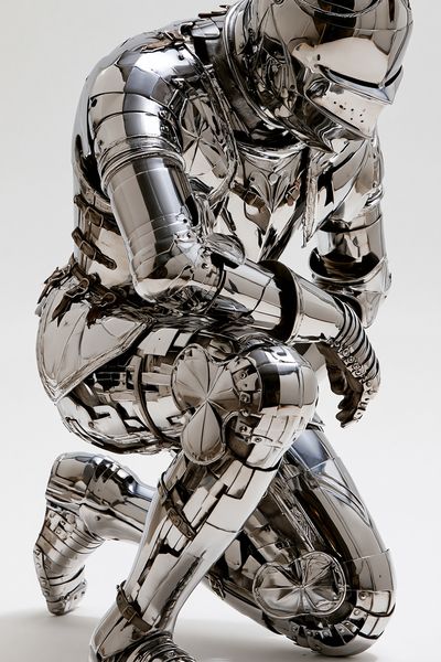 Chrome Knight Sculpture Poster. poster print