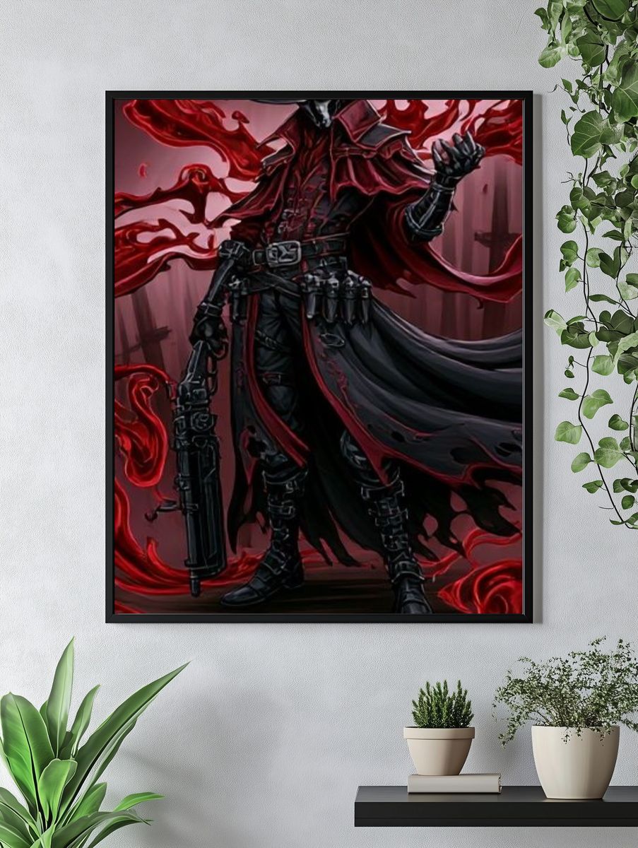 Crimson Gunslinger Digital Art Print. — room view 4