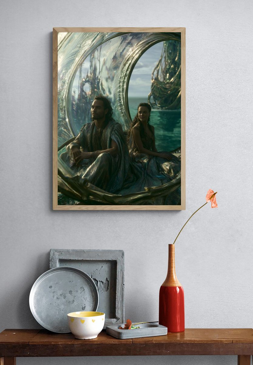 Mother Bears Floral Illustration Poster. — room view 3