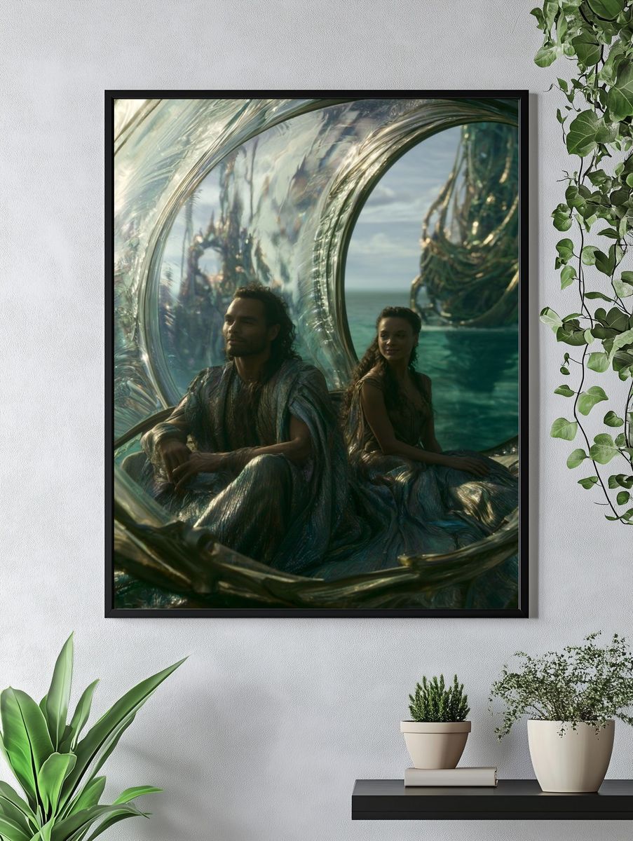 Mother Bears Floral Illustration Poster. — room view 4