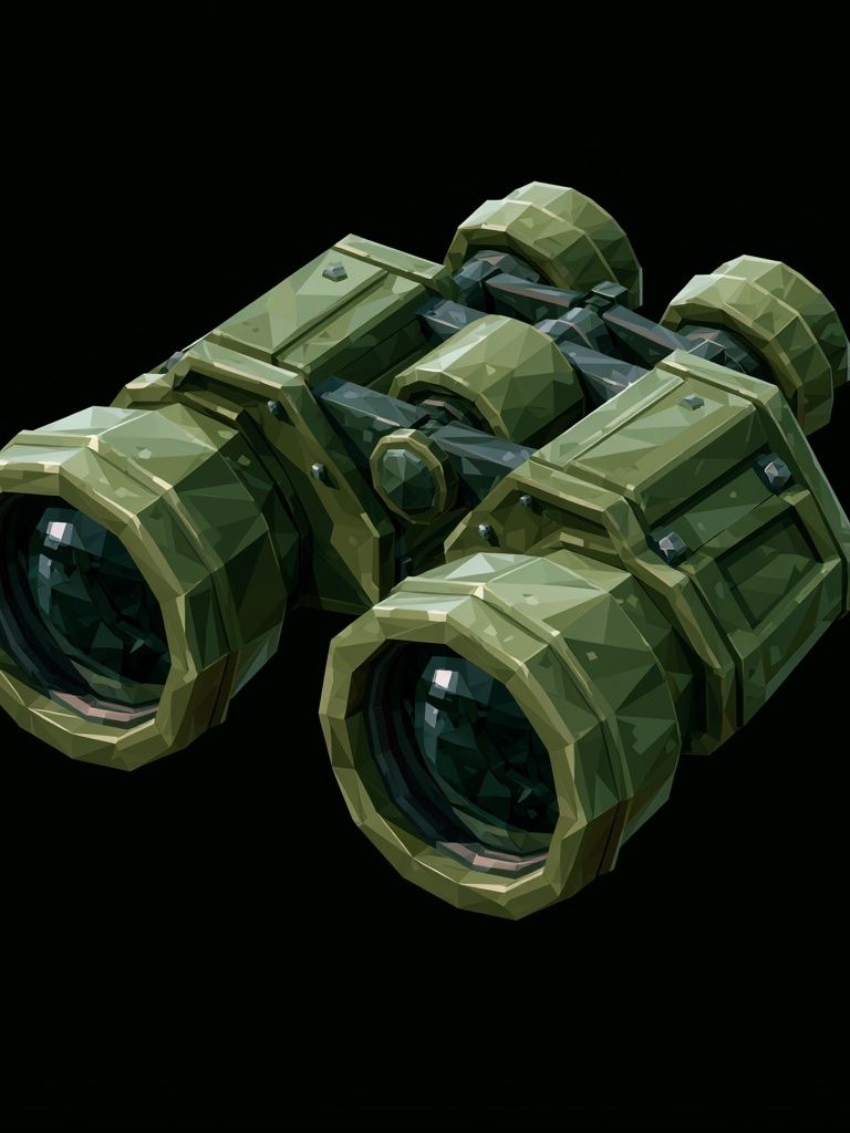 Futuristic Binoculars Illustration Print. poster detail