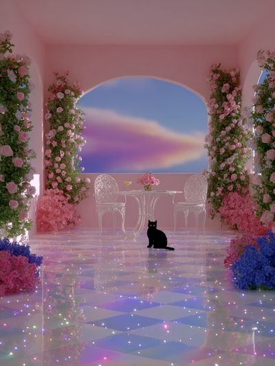 Pastel Floral Dreamscape Poster. poster print