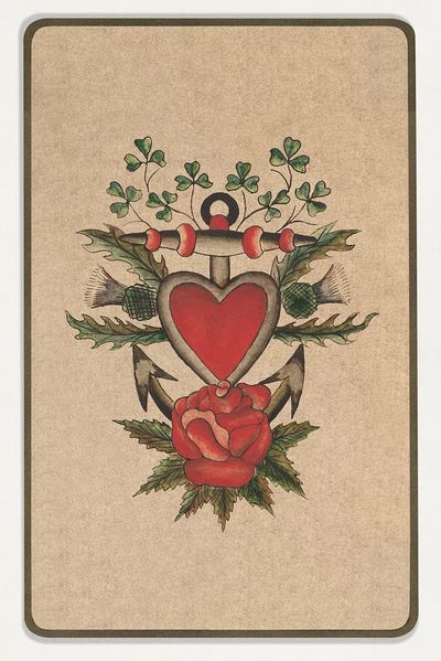 Tattoo Design Anchor Drawings Ephemera. poster print