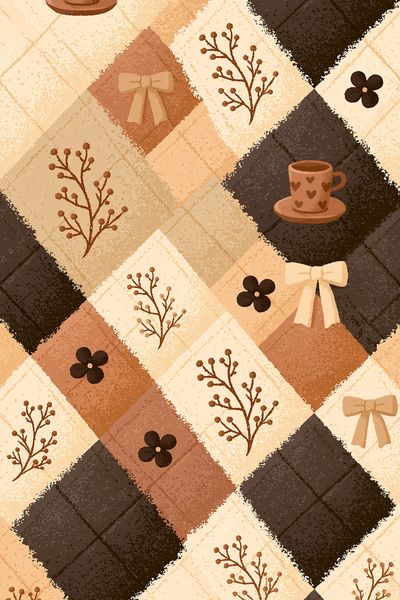 Cozy Boho Patchwork Poster. poster print