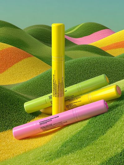 Neon Hills Illustration Poster. poster print