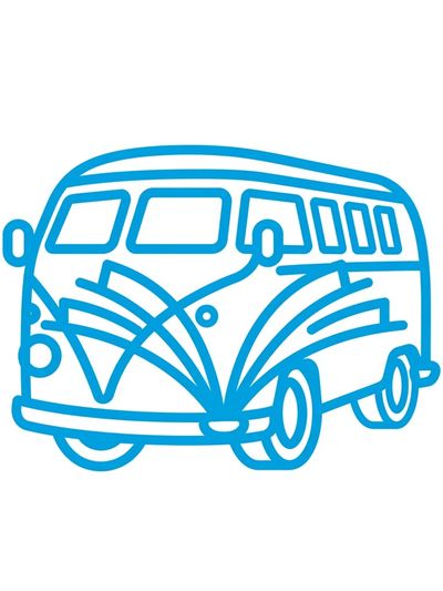 VW Bus Line Art Poster. poster print