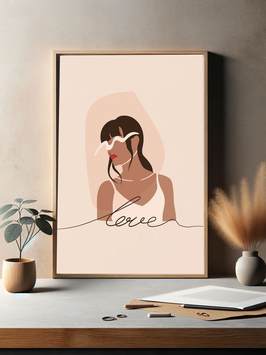 Leopard in Sunglasses Illustration Poster. — room view 2