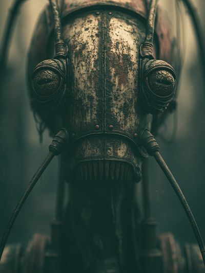 Steampunk Insect Portrait Print. poster print