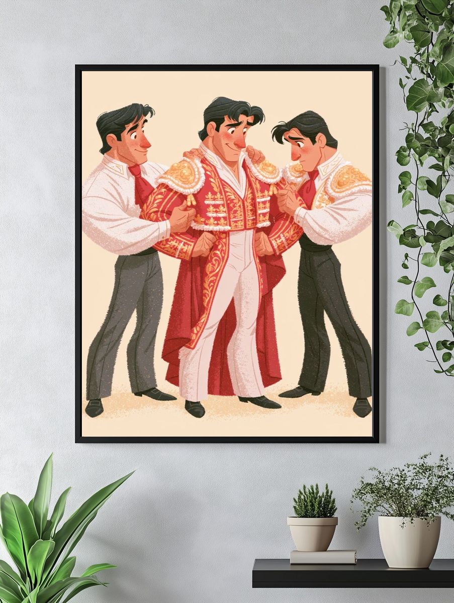 Cyber Cowboy Portrait Print. — room view 4