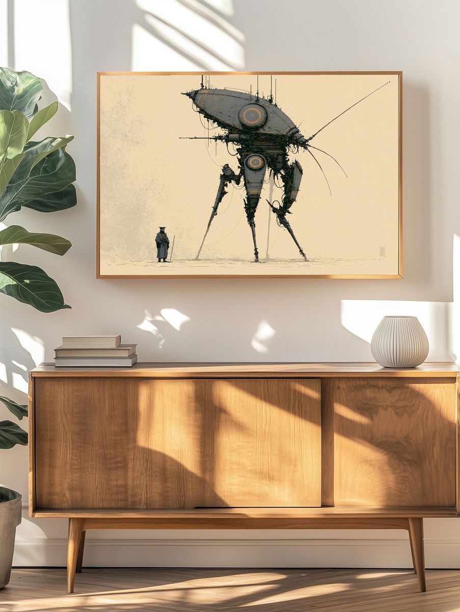 Giant Mech Sci-Fi Print. — room view 3