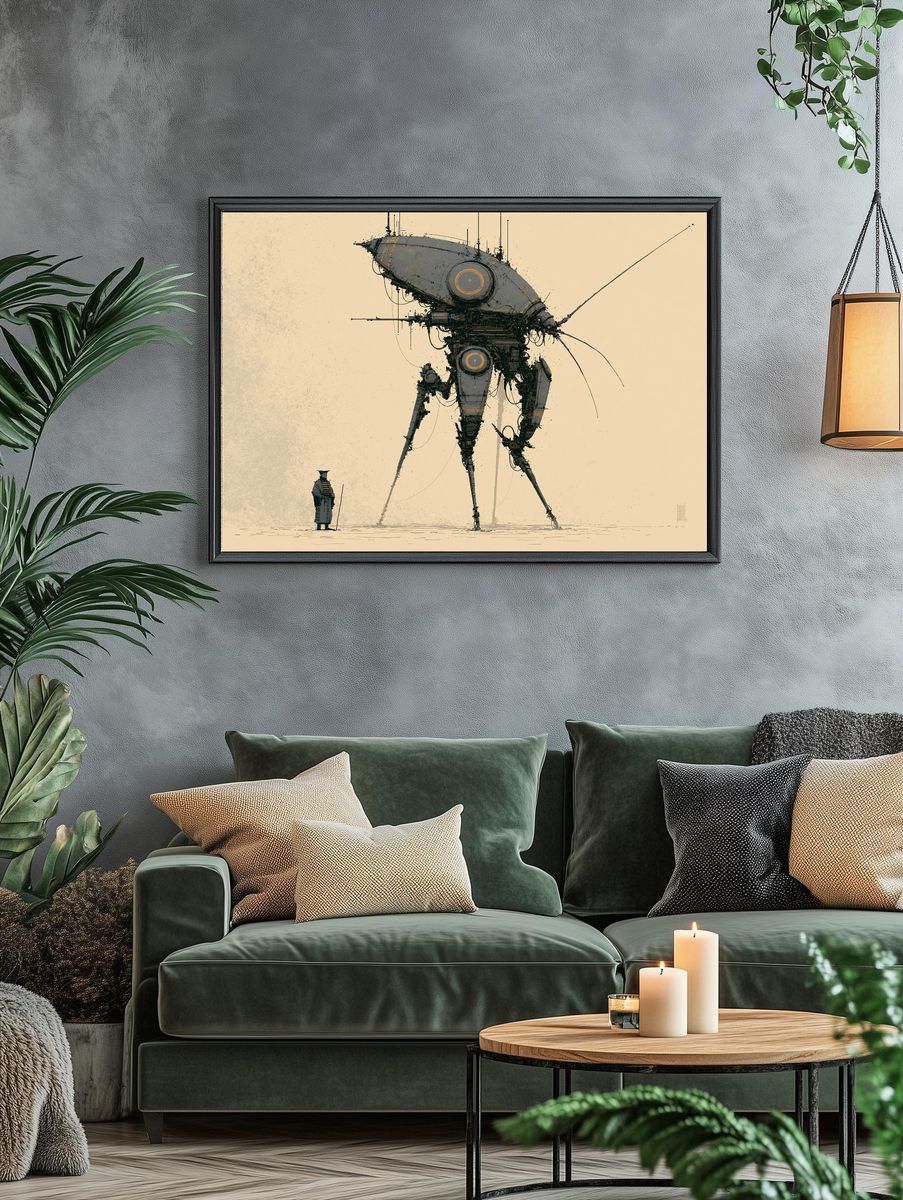 Giant Mech Sci-Fi Print. — room view 4