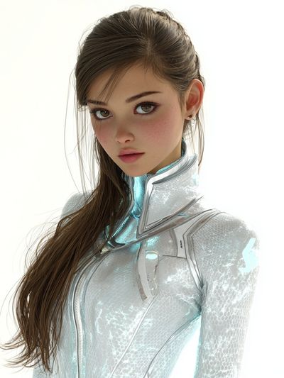 Futuristic Portrait Digital Art Poster. poster print