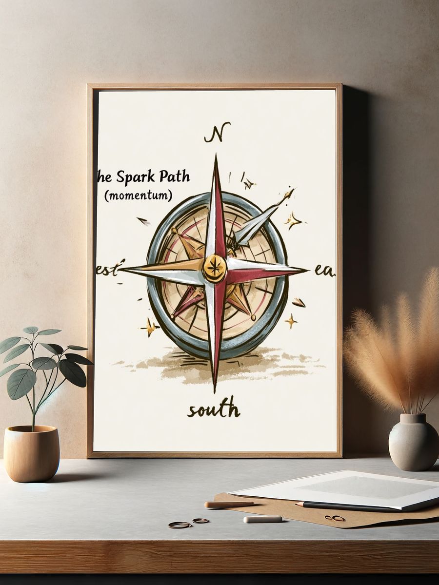 The Spark Path Compass Poster. — room view 2