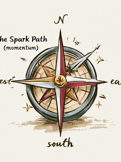 The Spark Path Compass Poster. poster print