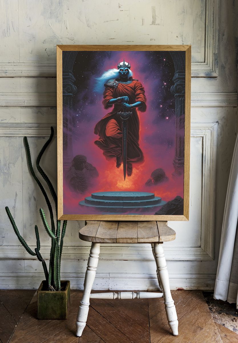 Celestial Sword Queen Fantasy Print. — room view 1