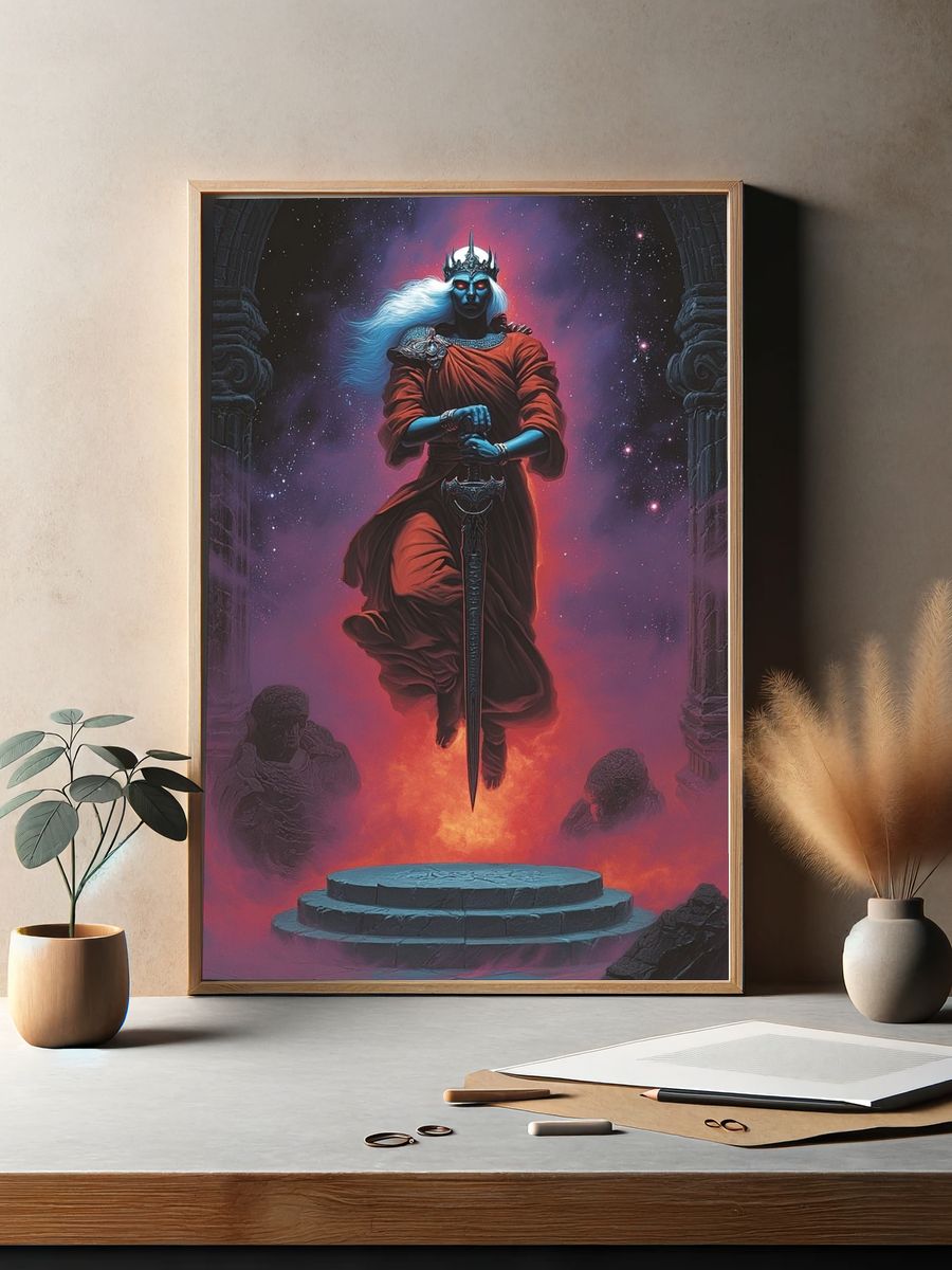 Celestial Sword Queen Fantasy Print. — room view 2