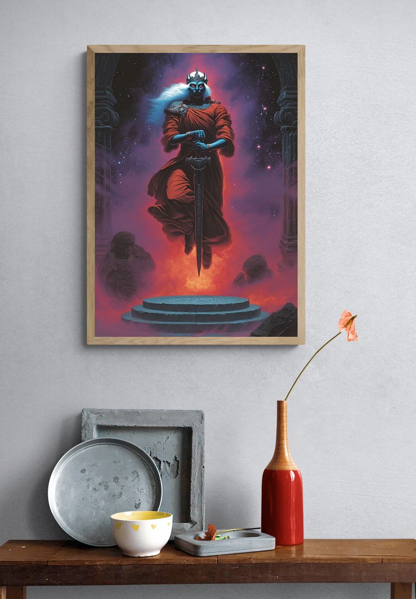 Celestial Sword Queen Fantasy Print. — room view 3