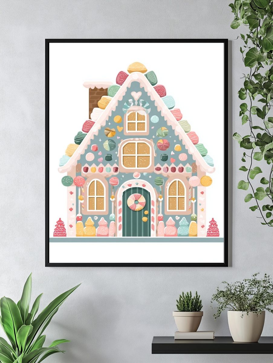 Candy House Illustration Poster. — room view 4