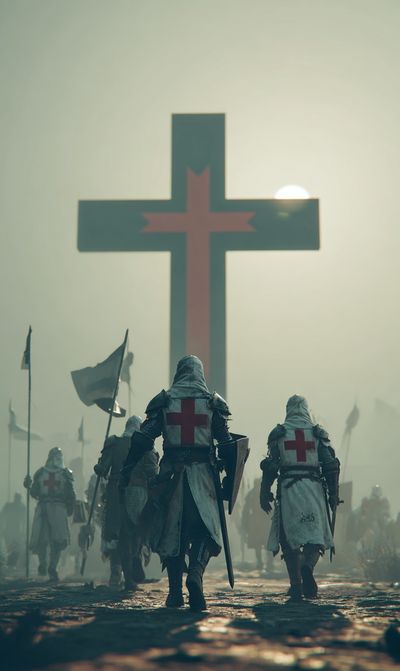 Crusaders in the Mist Poster. poster