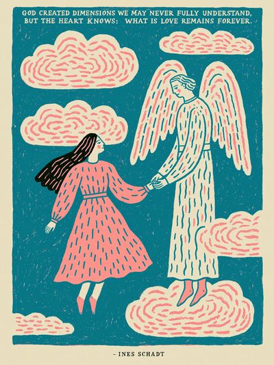 Angel Love Quote Illustration Poster. poster