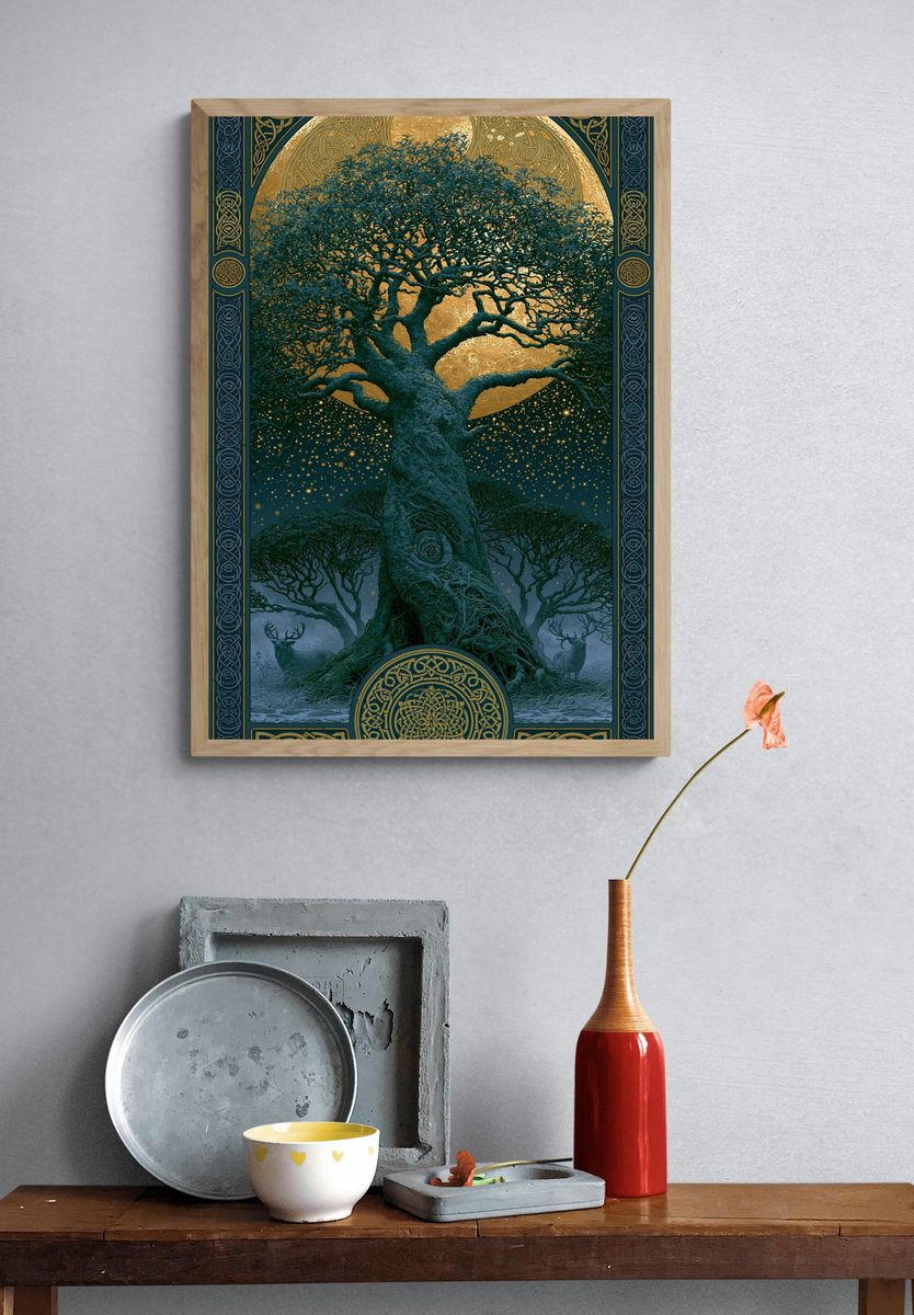 Celtic Tree of Life Fantasy Poster. — room view 3