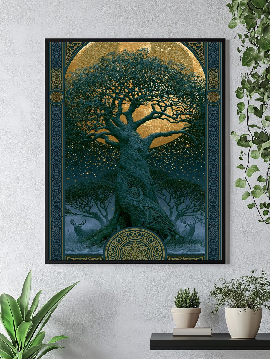 Celtic Tree of Life Fantasy Poster. — room view 4