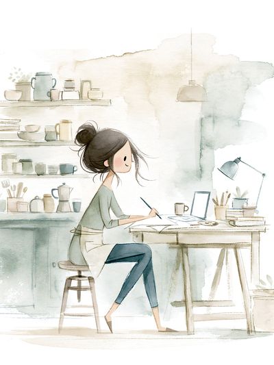 Creative Studio Watercolor Poster. poster print