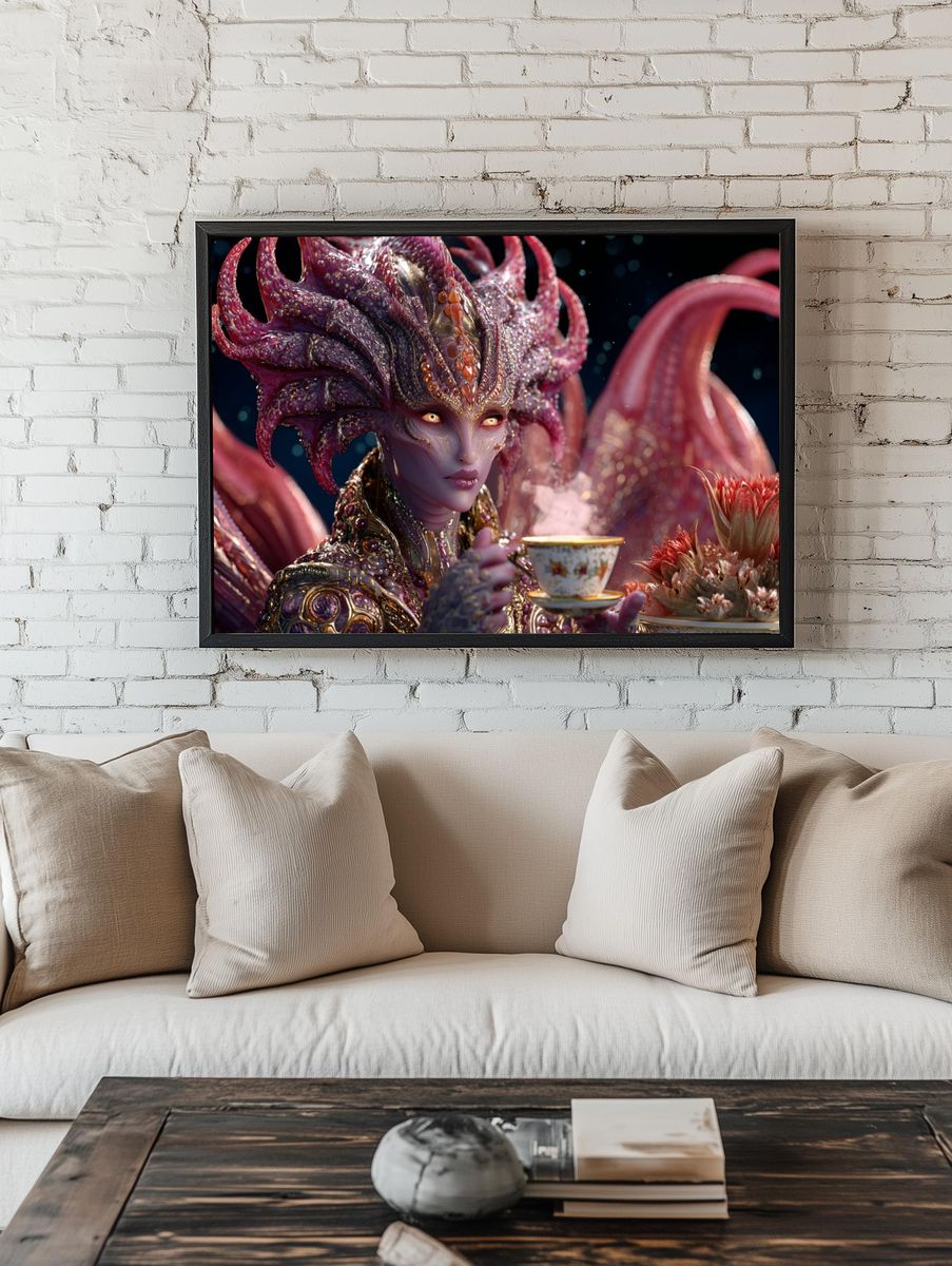 Mythic Sea Queen Fantasy Print. — room view 1