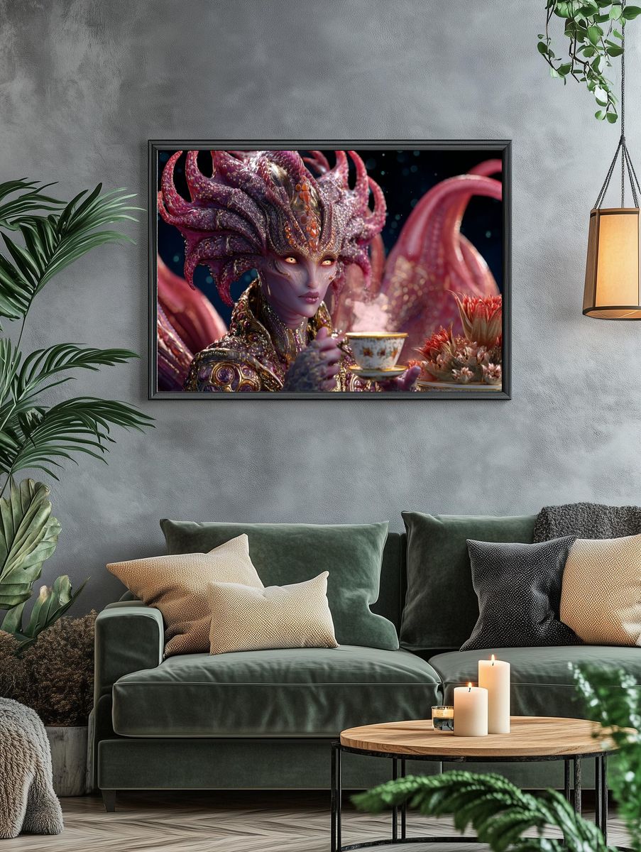 Mythic Sea Queen Fantasy Print. — room view 4