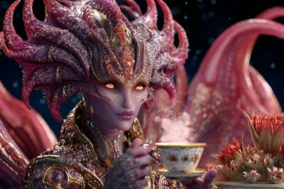 Mythic Sea Queen Fantasy Print. poster print