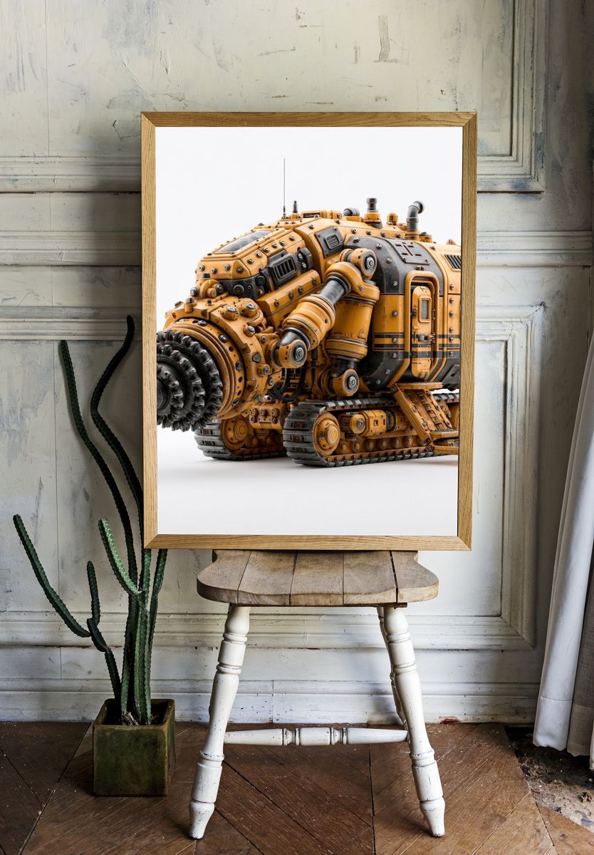 Steampunk Industrial Machine Poster. — room view 1