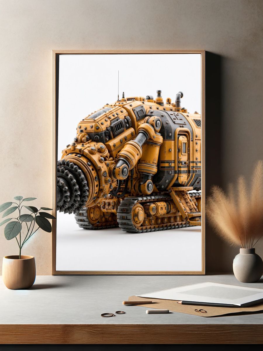 Steampunk Industrial Machine Poster. — room view 2