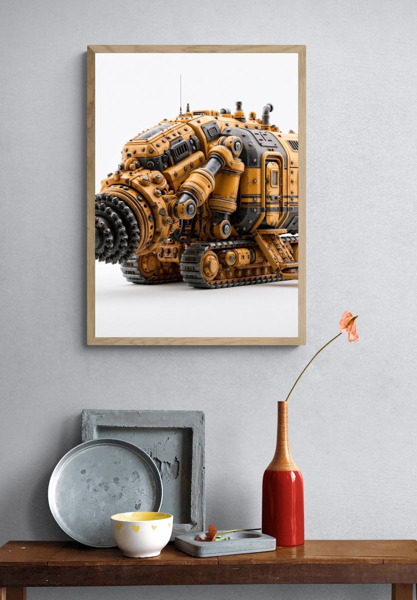 Steampunk Industrial Machine Poster. — room view 3