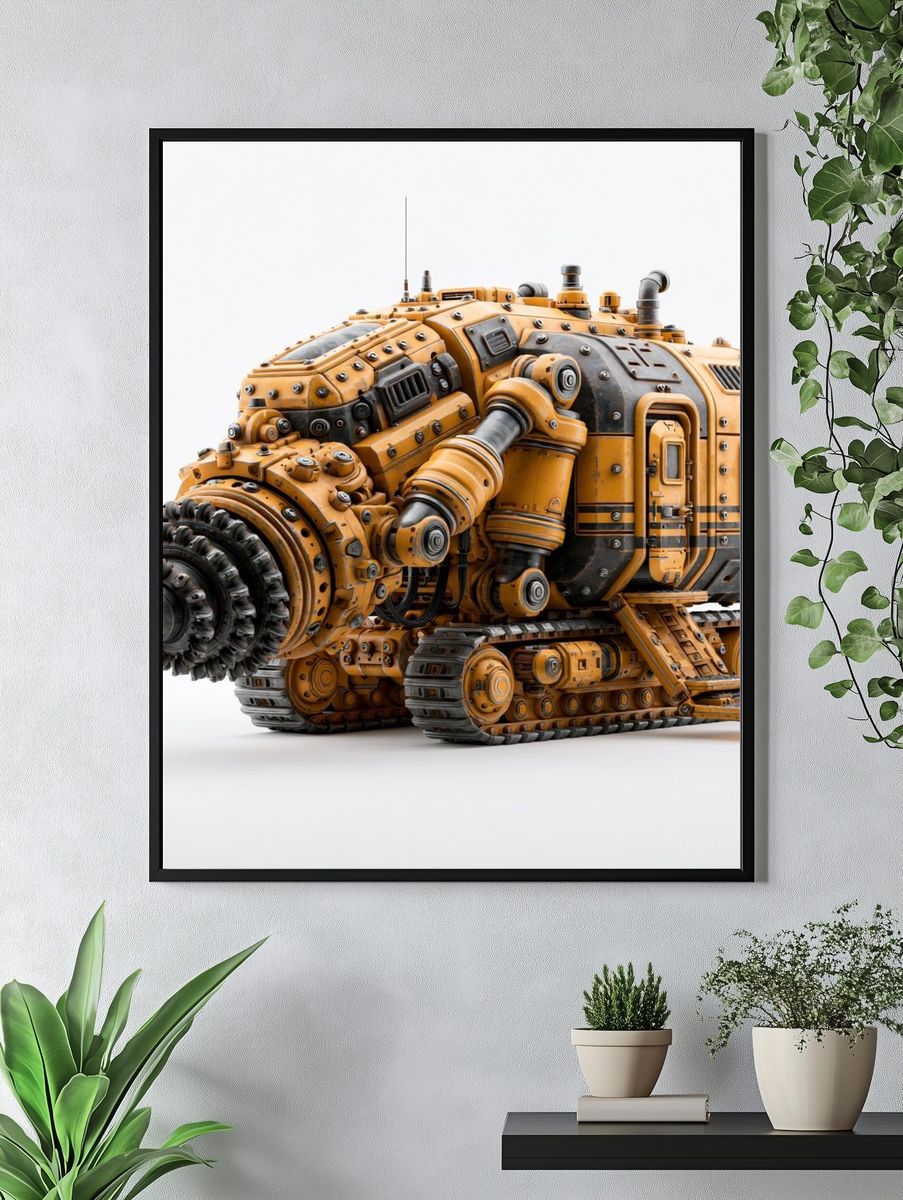 Steampunk Industrial Machine Poster. — room view 4