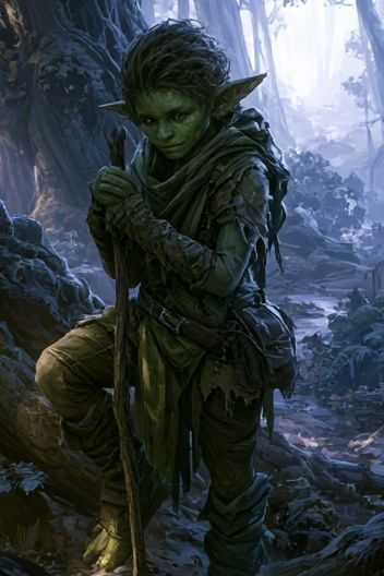 Forest Goblin Fantasy Illustration Poster. poster detail